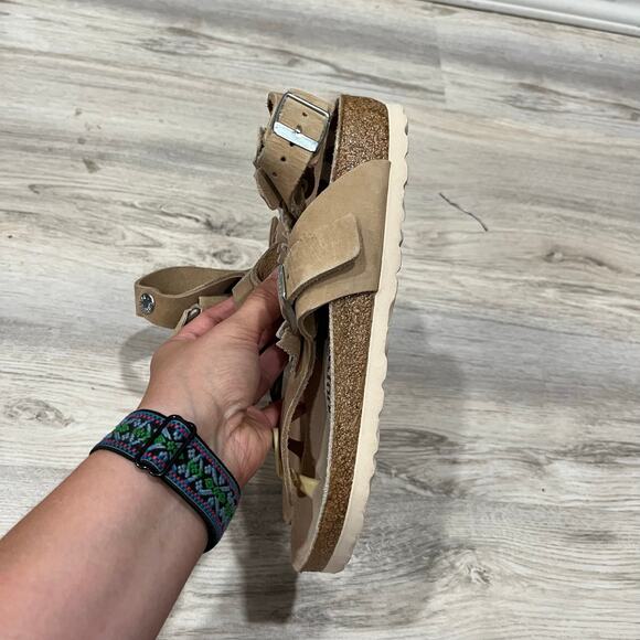 NWOB Birkenstock Gizeh High Leather Floral Flower Ankle Strap EU 36 Women’s 5 - Picture 5 of 5